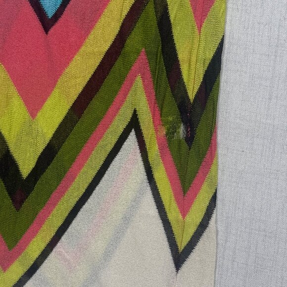 Sport Missoni Sleeveless Chevron Knit Dress Pink Multicolor Midi Size XS - Picture 8 of 16